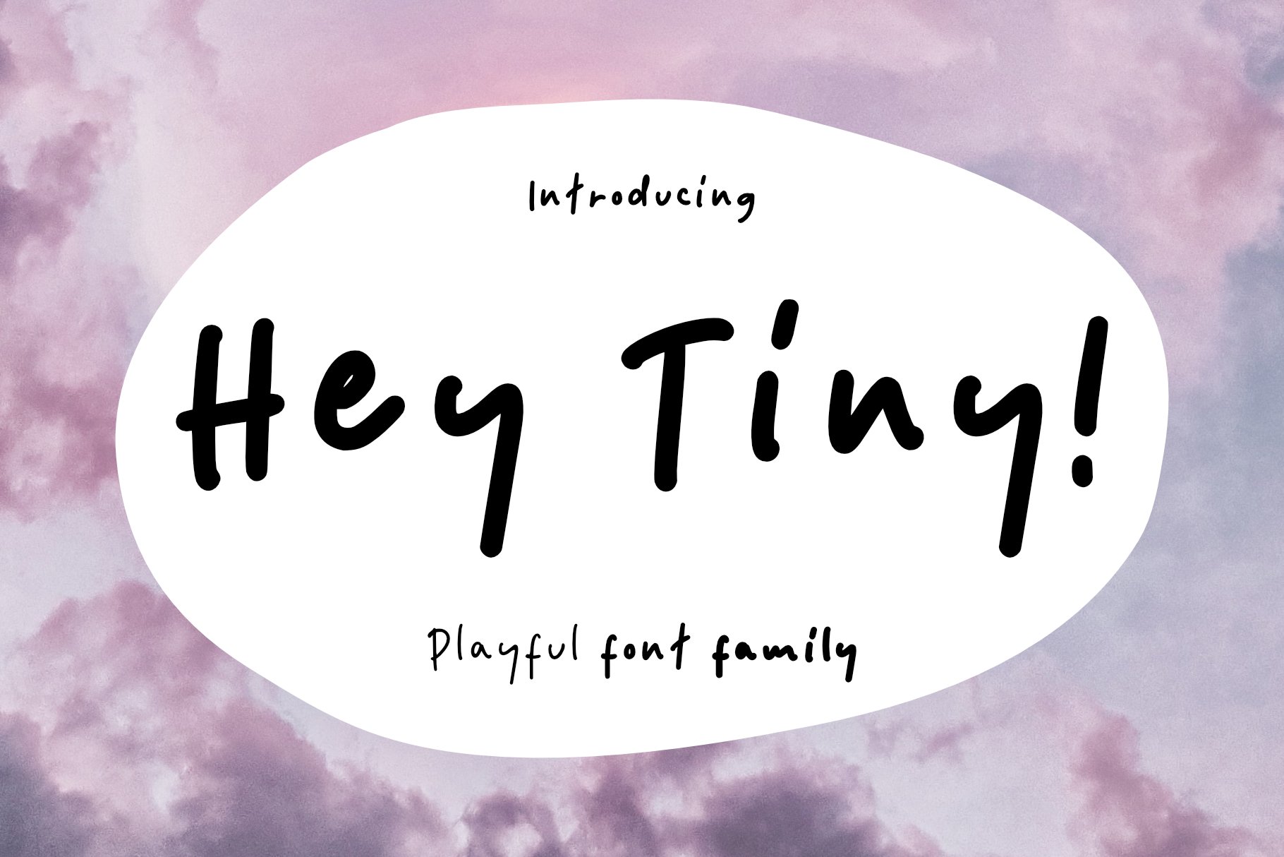 Hey Tiny - Playful Font Family cover image.