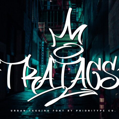 Tratags - Tagging Graffiti Font cover image.