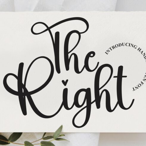 The Right | Script Font cover image.