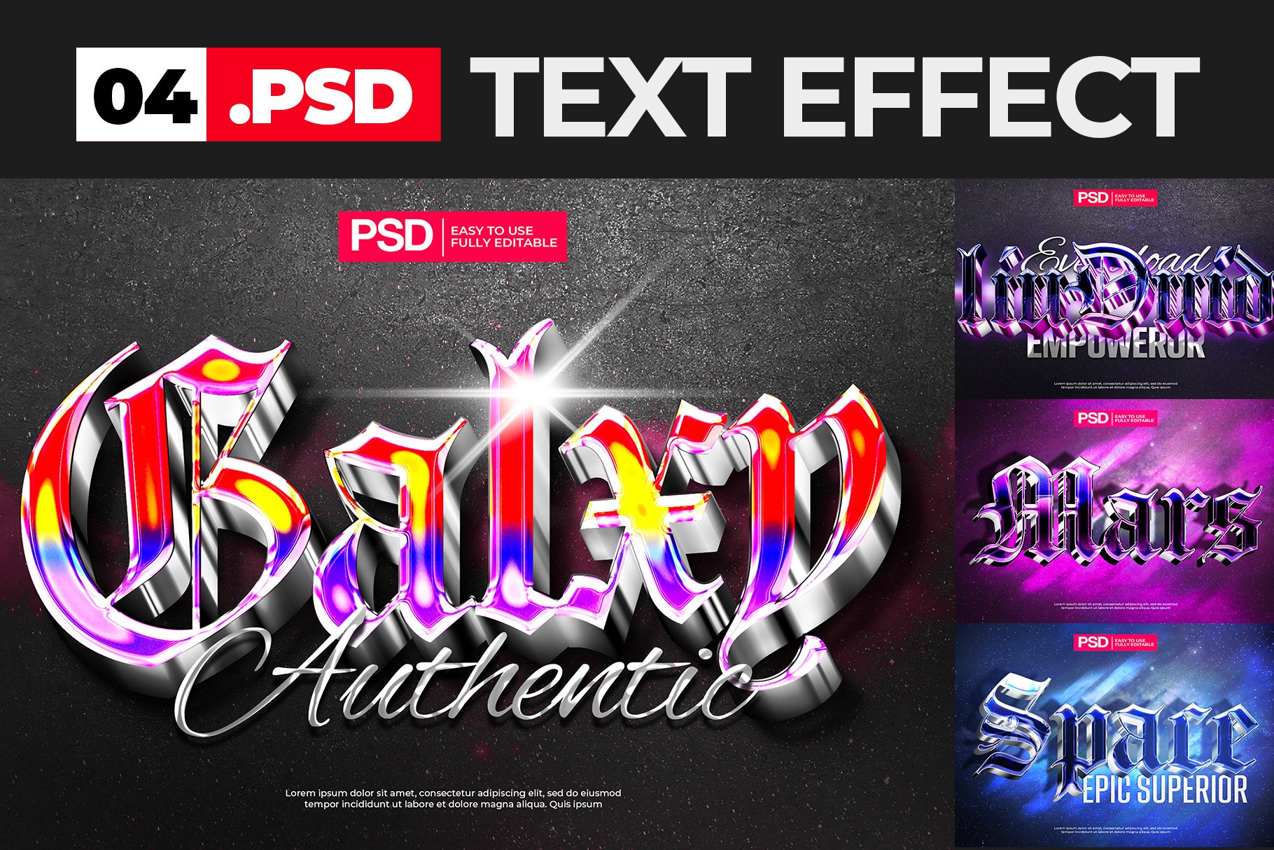 3D Chrome Liquid Text Effectscover image.