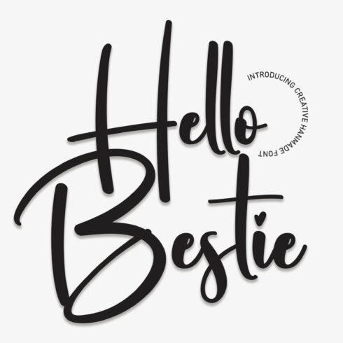 Hello Bestie | Script Font cover image.