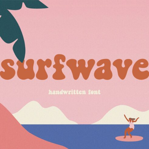 Surfwave | Handwritten font cover image.