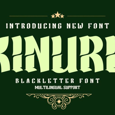 KINURE Blackletter Font cover image.