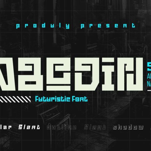 Abodin | Futuristic Font cover image.