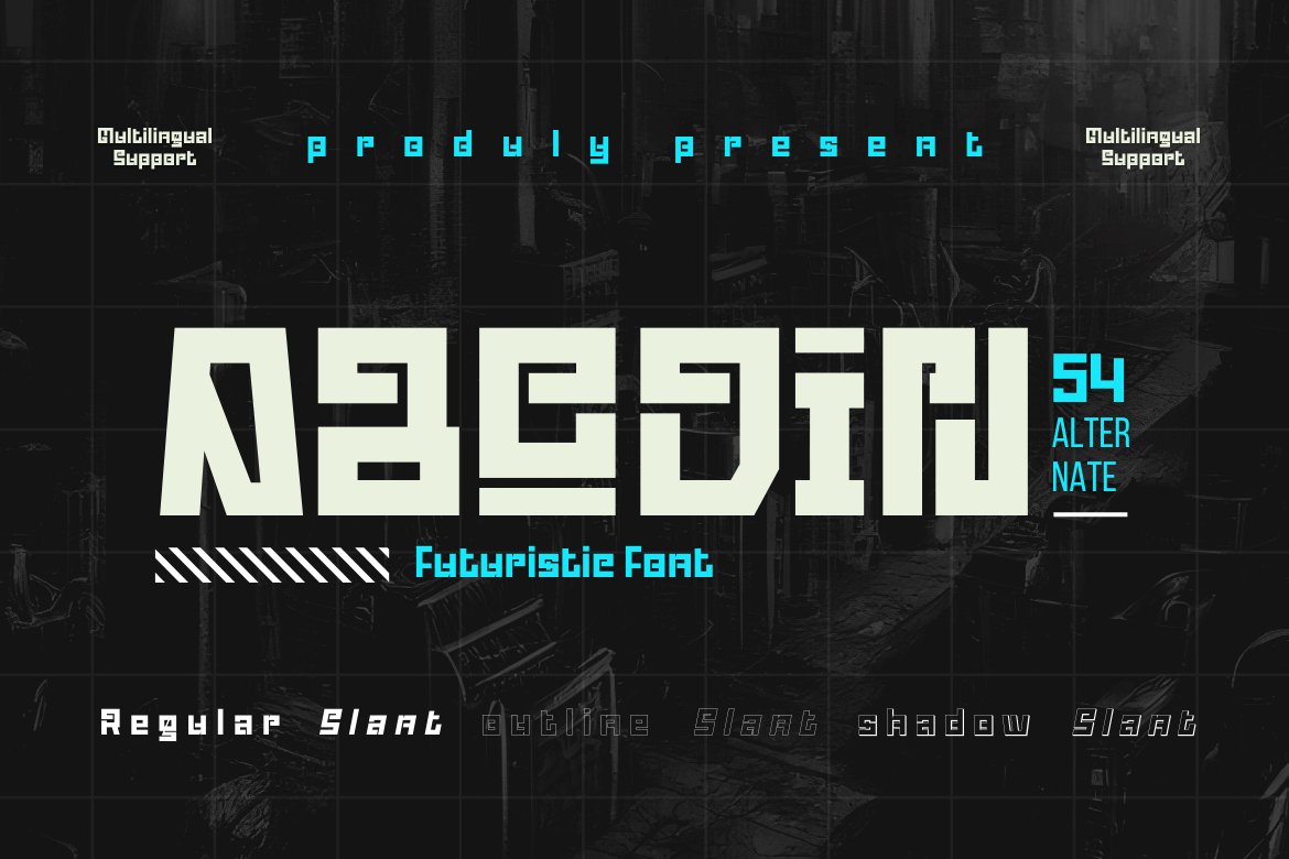 Abodin | Futuristic Font cover image.