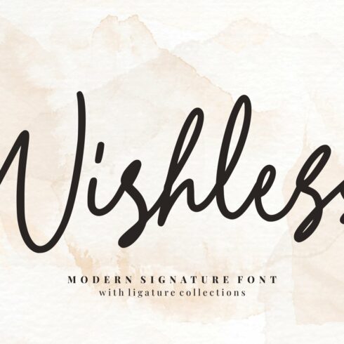 Wishless - Modern Signature Font cover image.