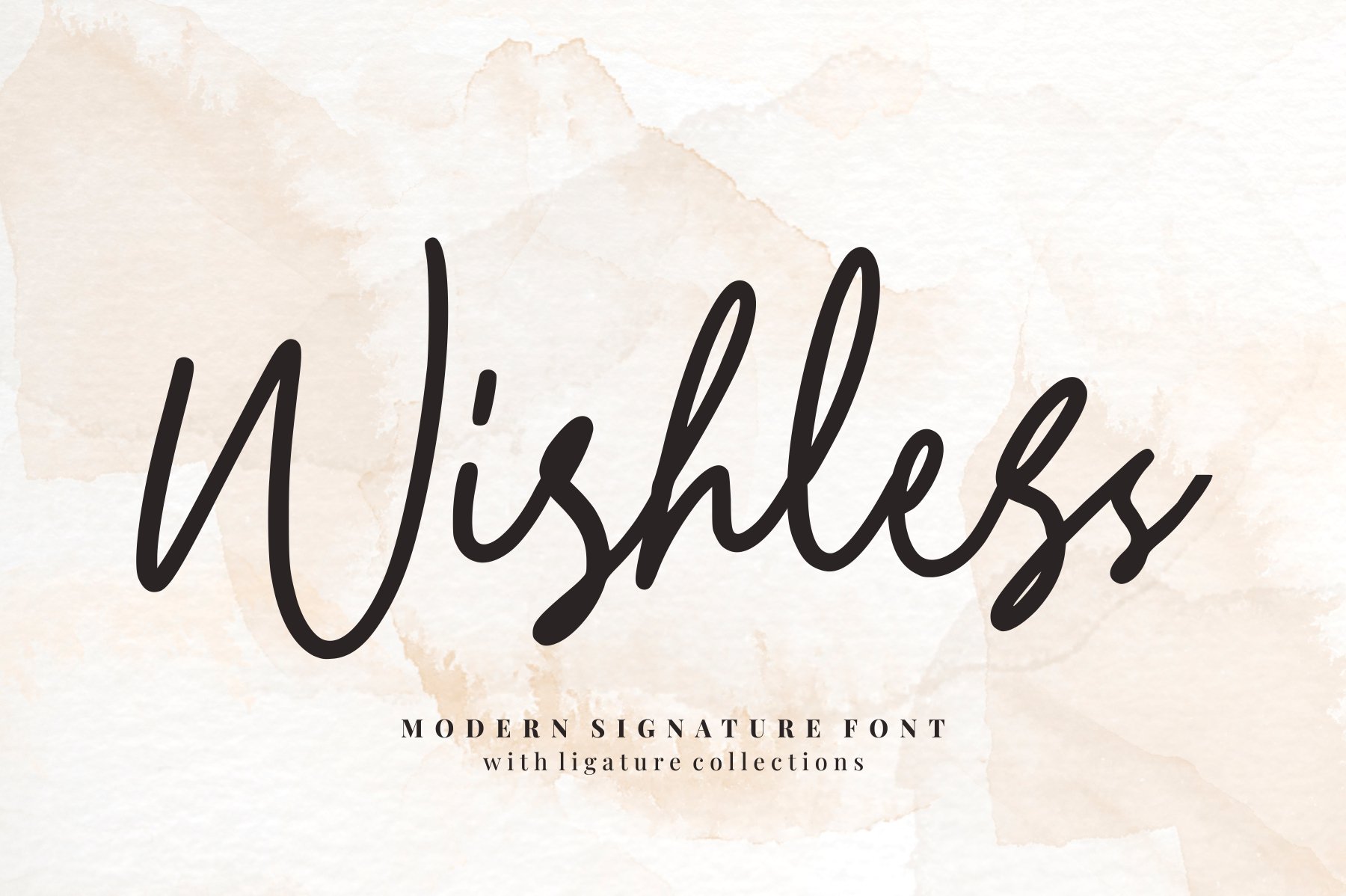 Wishless - Modern Signature Font cover image.