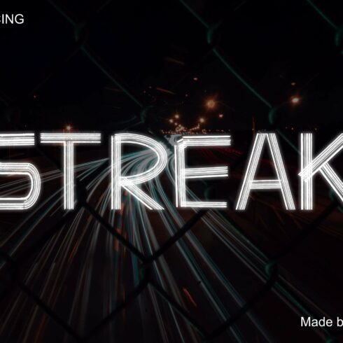 streak font cover image.