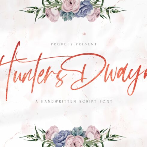 Hunthers Dwayne - Handwritten Font cover image.