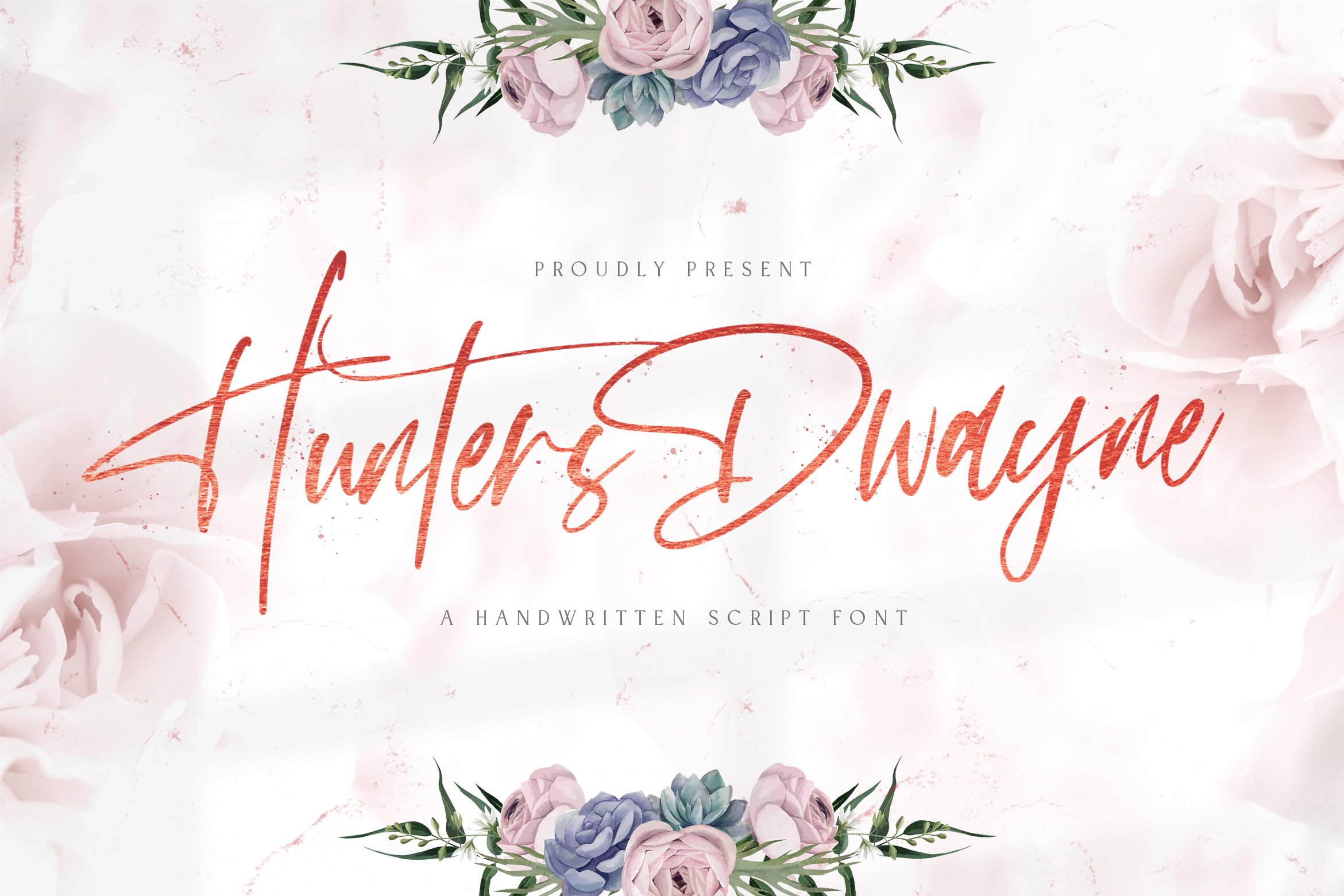 Hunthers Dwayne - Handwritten Font cover image.