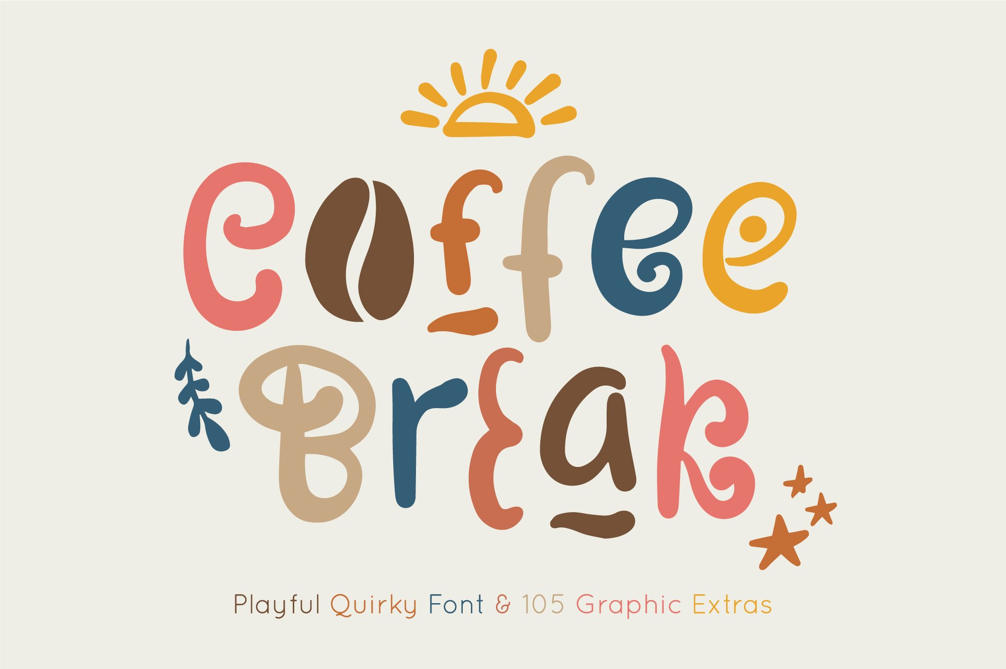 Coffee Break | Playful Font Family cover image.