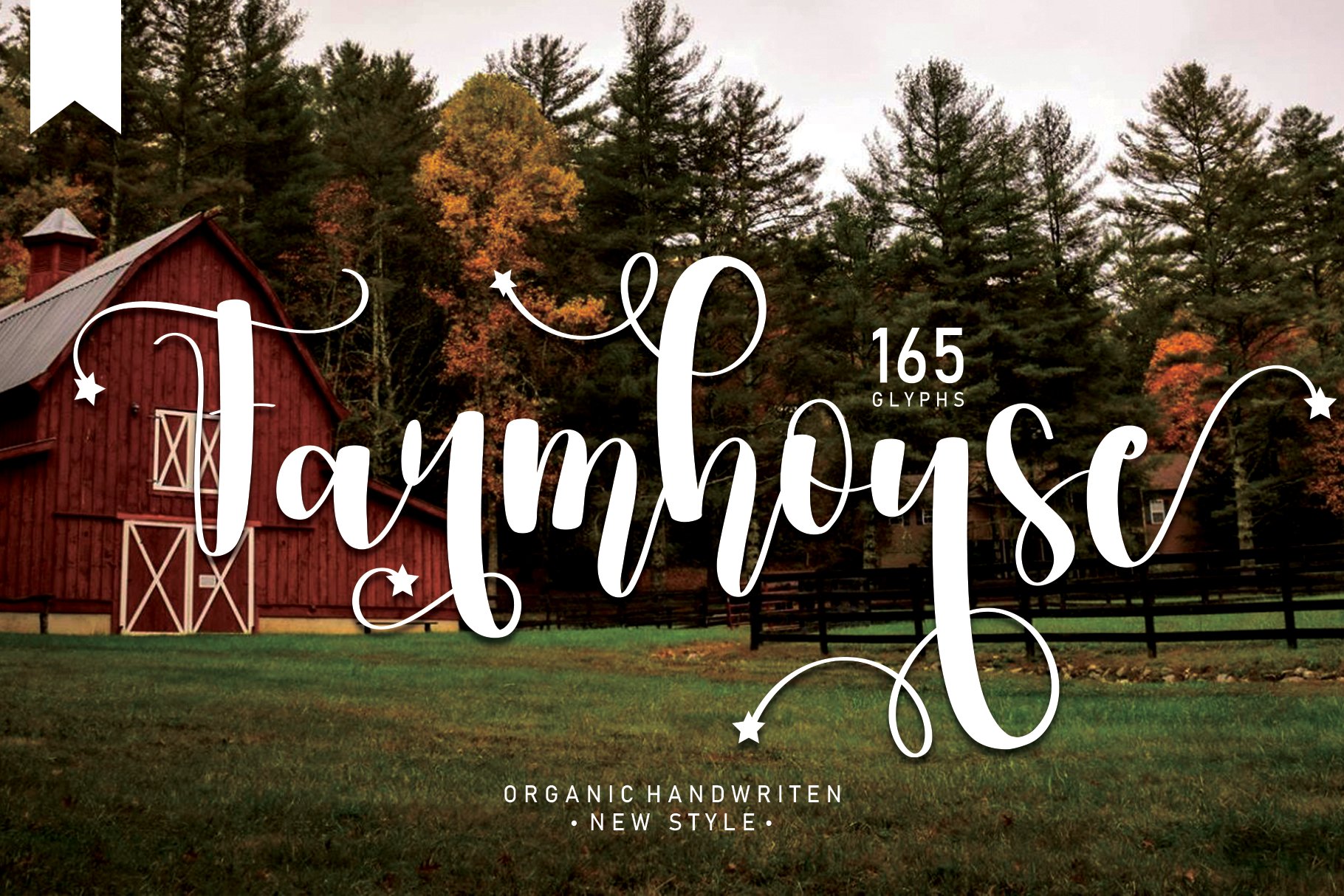 Farmhouse | Script font cover image.