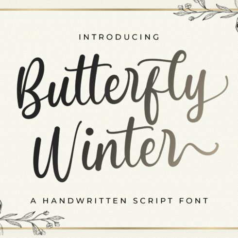 Butterfly Winter - Handwritten Font cover image.