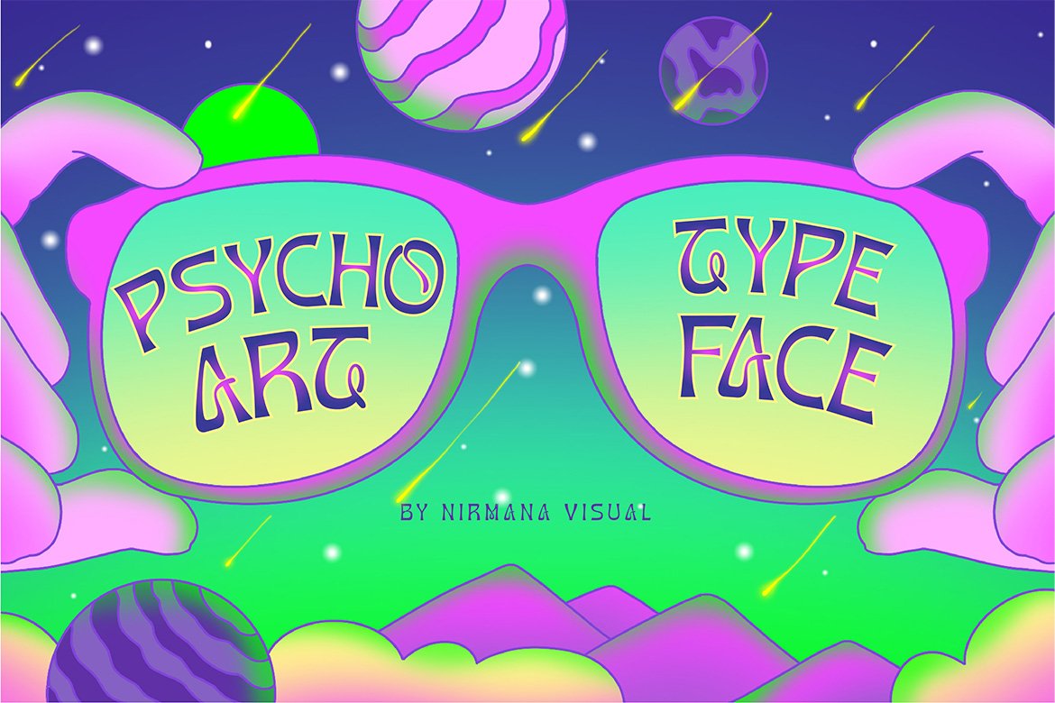 Psychoart - Psychedelic Font cover image.