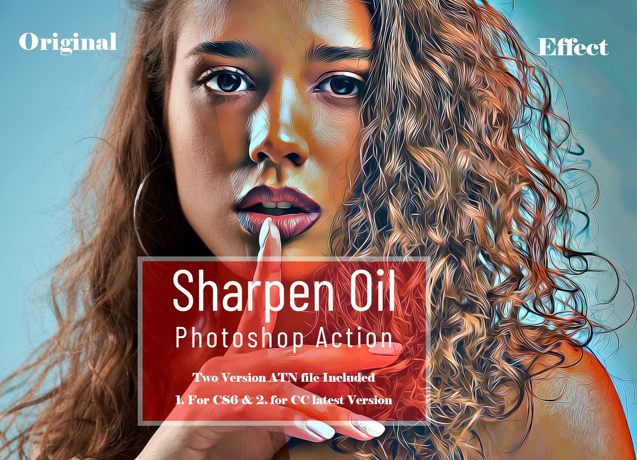 Sharpen Oil Photoshop Actioncover image.