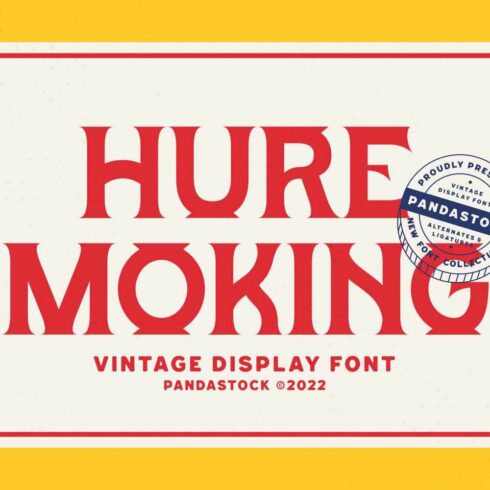 Hure Moking Vintage Font cover image.