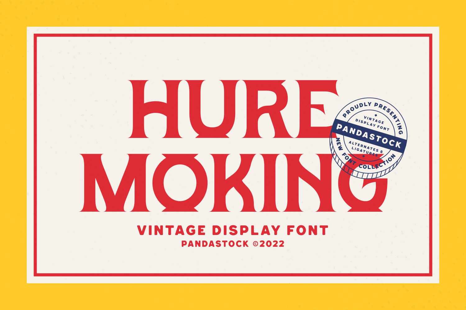 Hure Moking Vintage Font cover image.