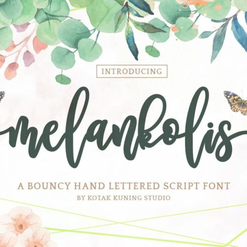 Melankolis - Bouncy Script Font cover image.