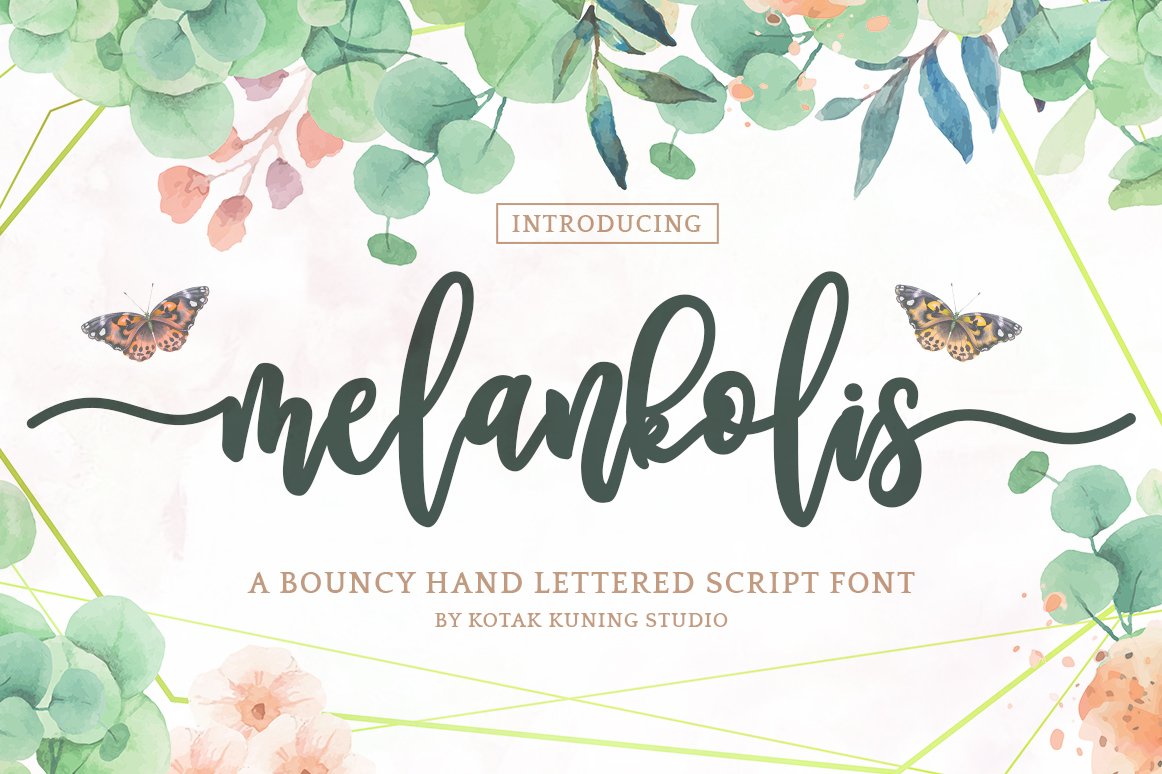 Melankolis - Bouncy Script Font cover image.