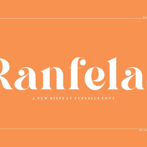 Ranfelas | Elegant Serif Fontcover image.
