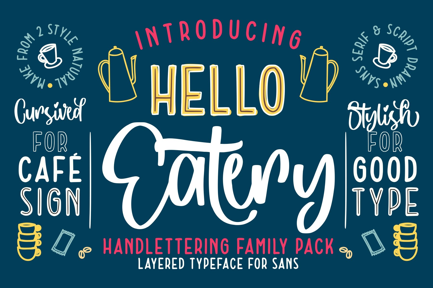 Hello Eatery - Handlettering Pack cover image.