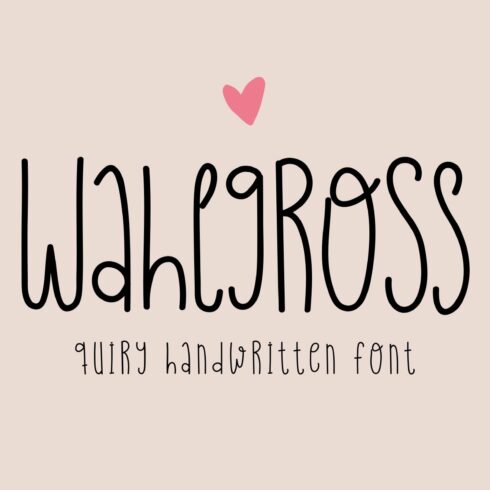 Wahlgross Quirky font cover image.