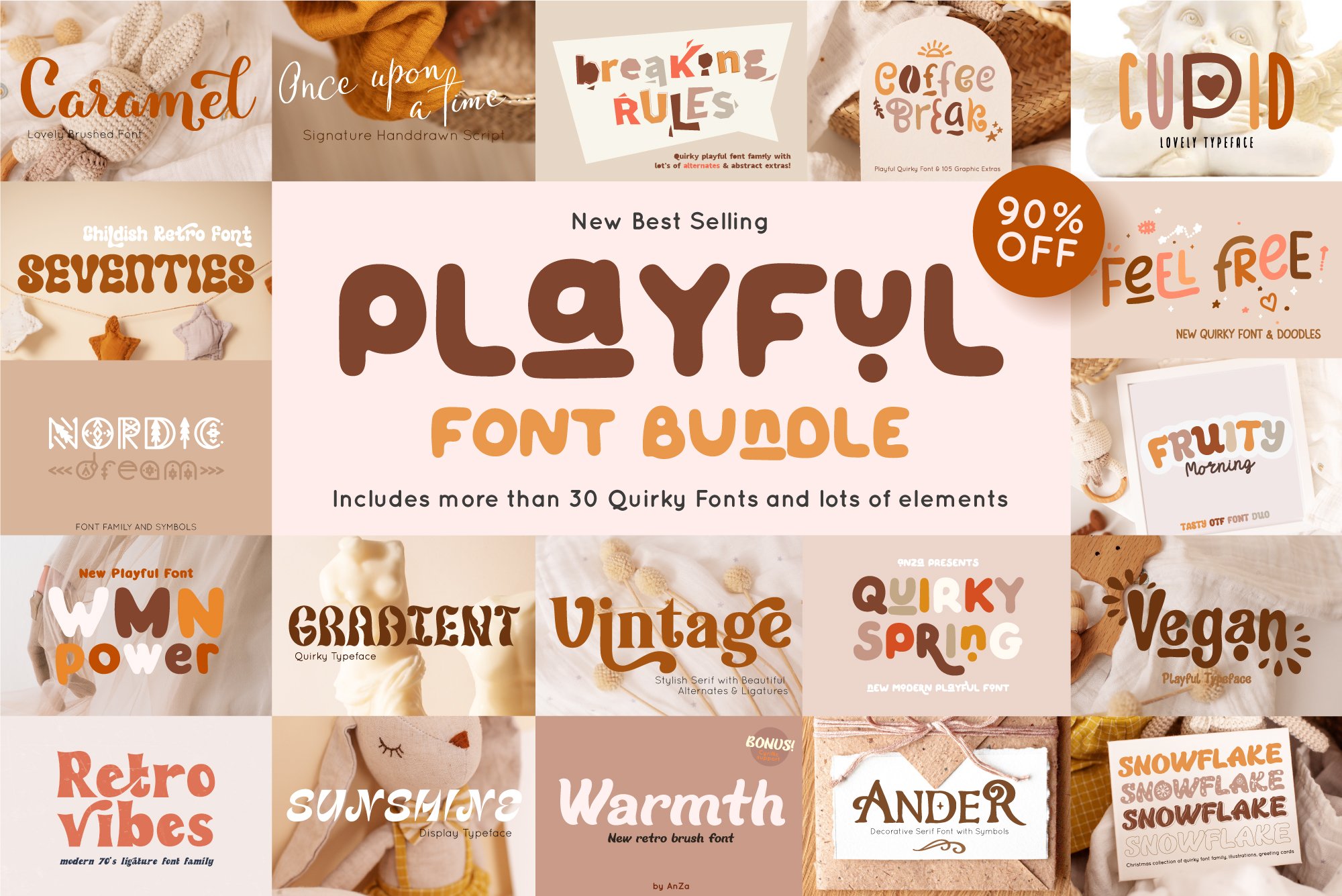 Playful Font Bundle | Sale cover image.