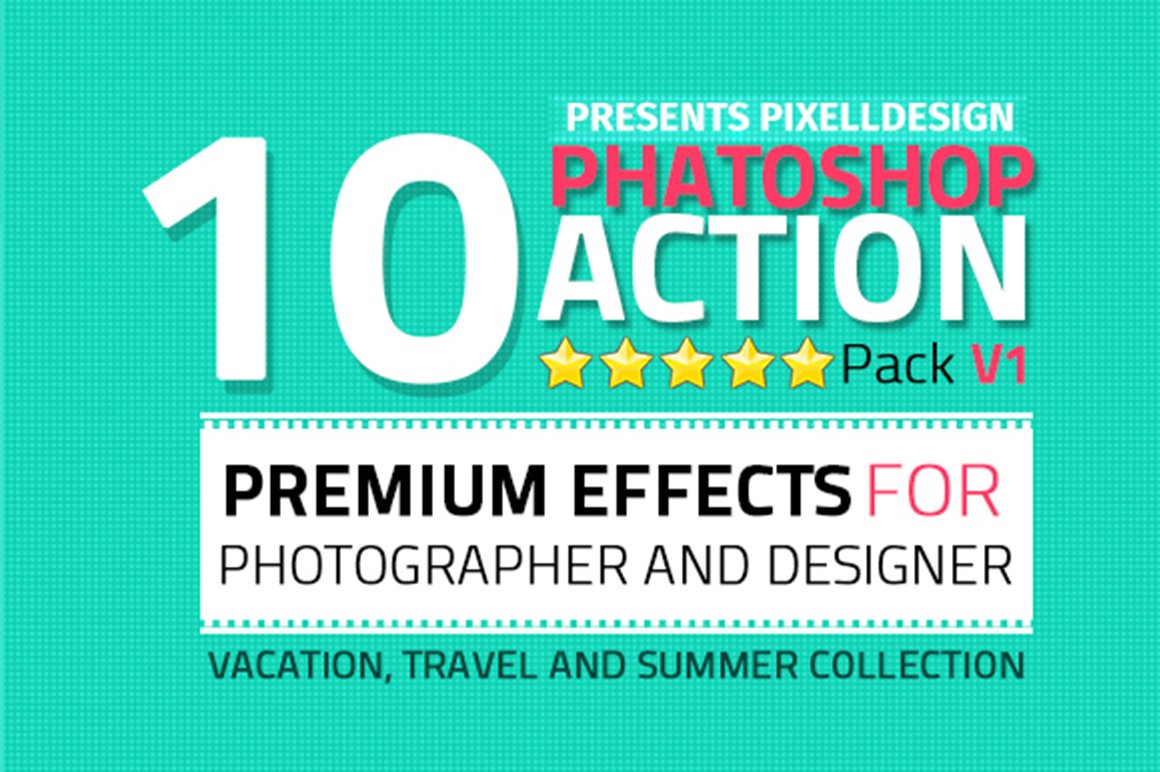10 Photoshop Action Packcover image.