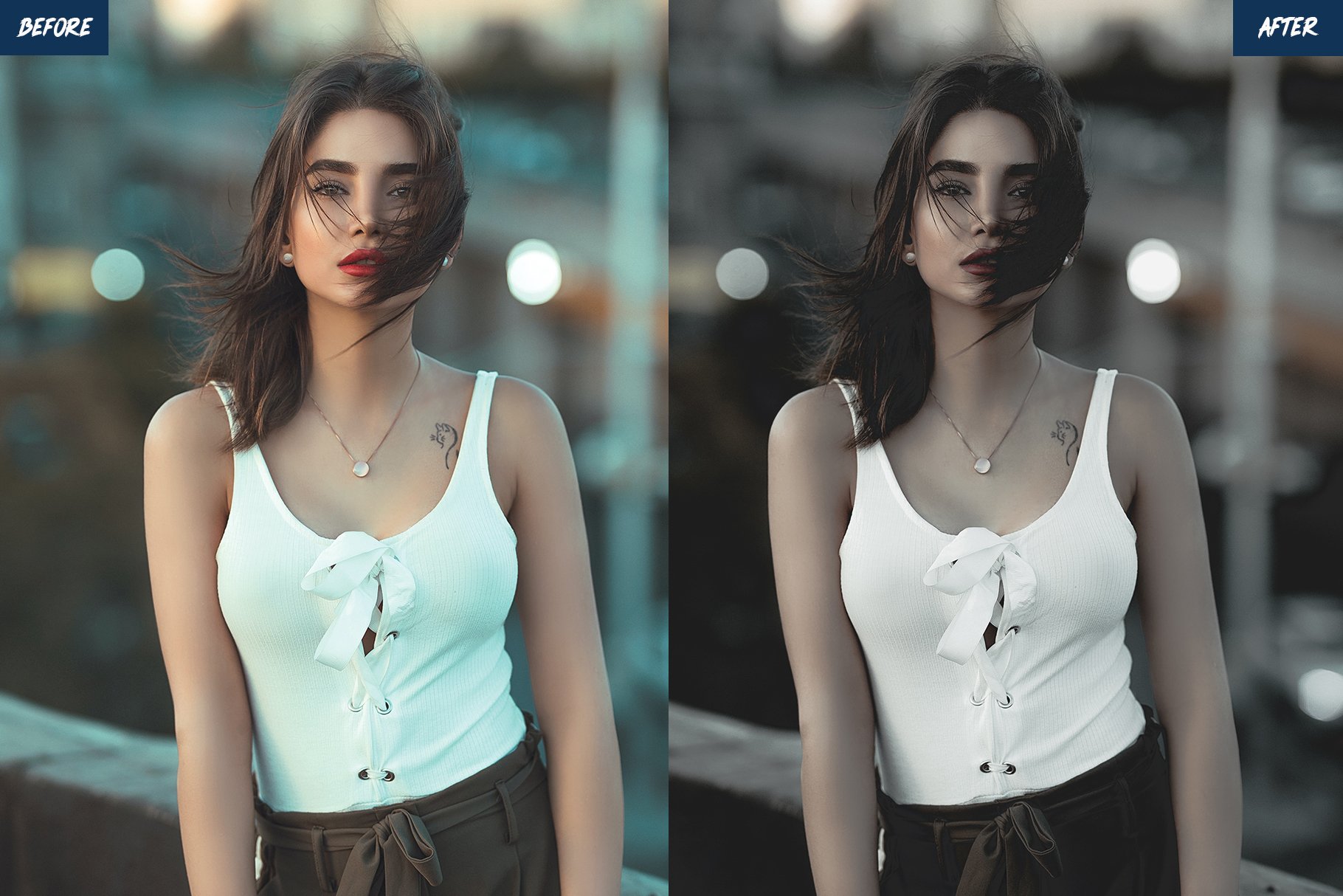 Moody Lightroom Presets For Portraitpreview image.