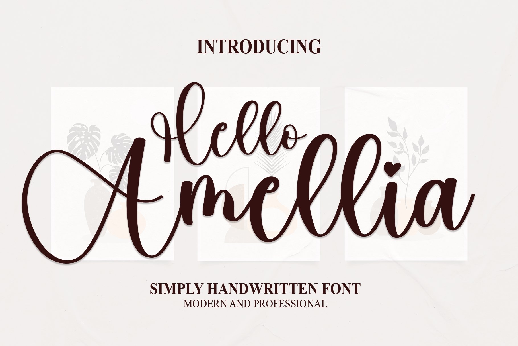 Hello Amellia | Script Font cover image.