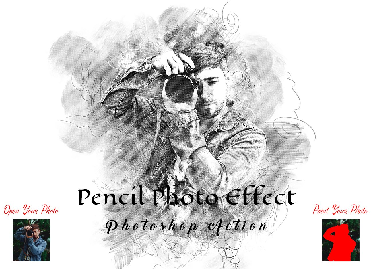 Pencil Photo Effect Photoshop Actioncover image.