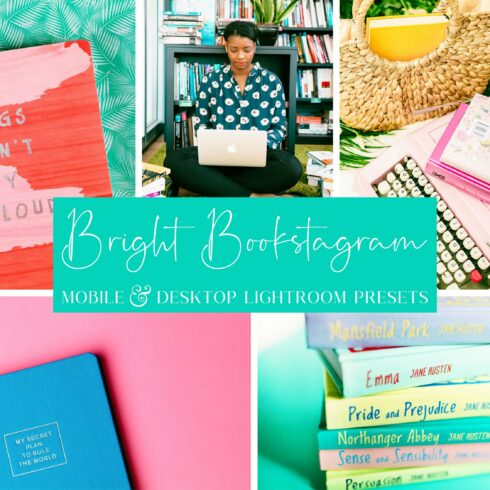 BRIGHT BOOKSTAGRAM LIGHTROOM PRESETScover image.