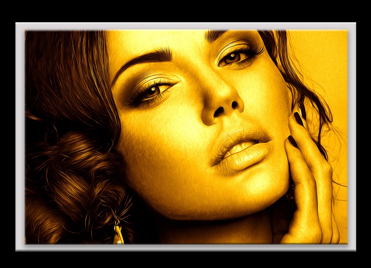 Gold Oil Paint Photoshop Actionpreview image.