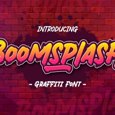 Boomsplash a Graffiti Font cover image.