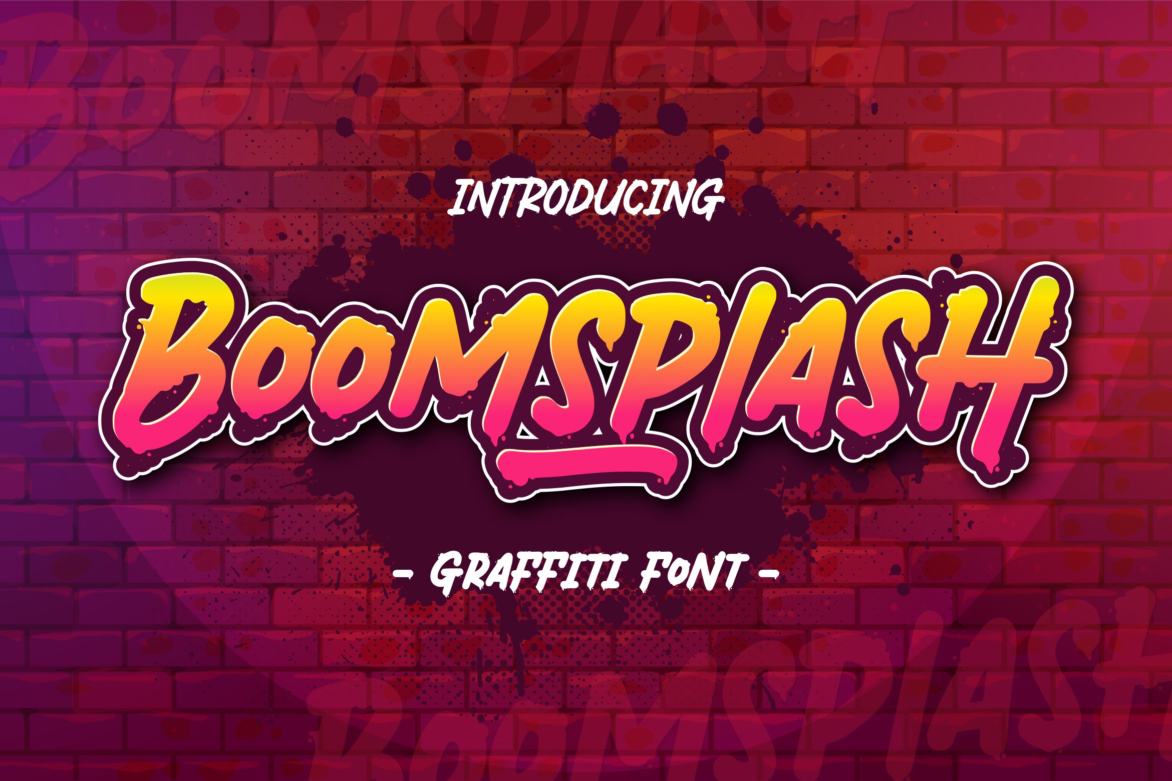 Boomsplash a Graffiti Font cover image.