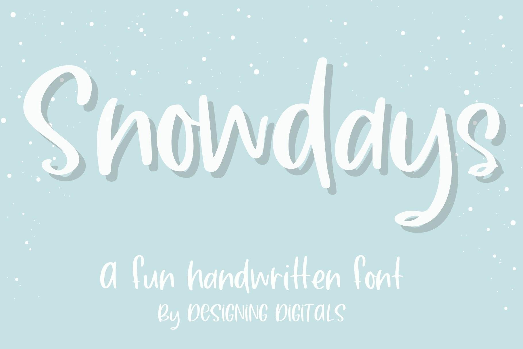 Snowdays - A Fun Handwritten Font cover image.