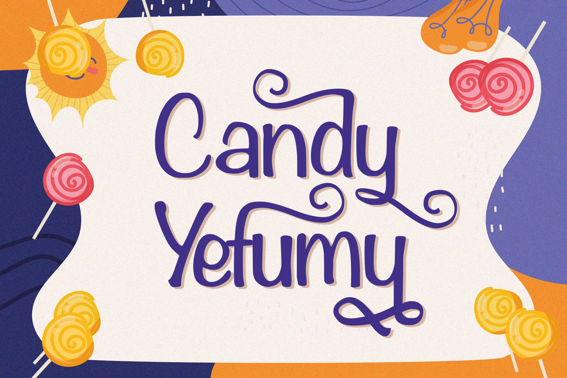 Candy Yefumy - Playful Display Font cover image.