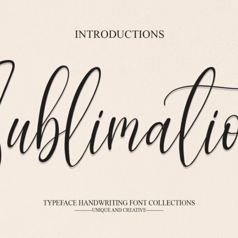 Sublimation | Script Font cover image.