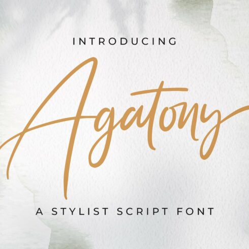 Agatony - Handwritten Font cover image.