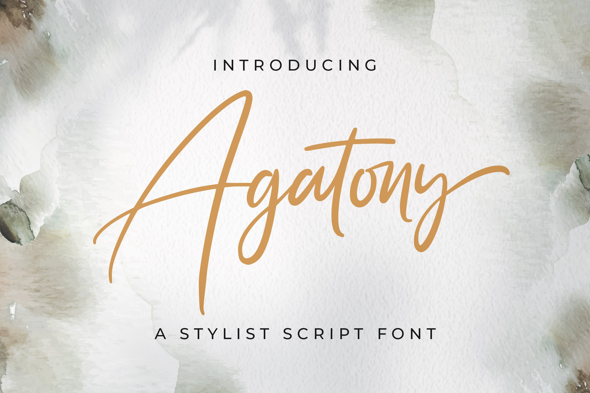 Agatony - Handwritten Font cover image.