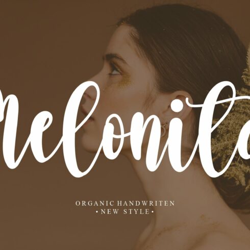 Melonita | Script font cover image.