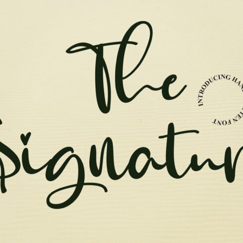 The Signature | Script Font cover image.