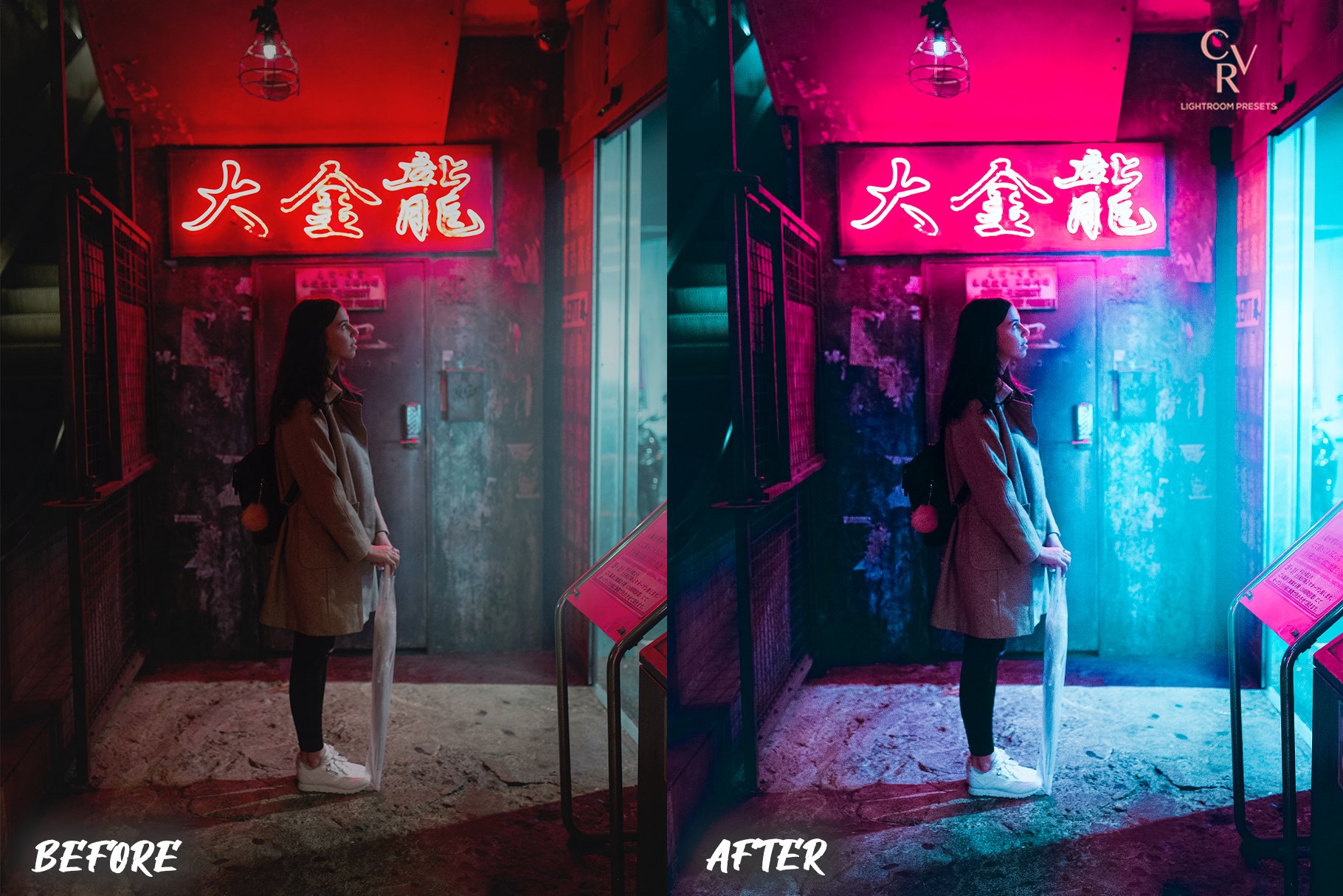 10 Cyberpunk Lightroom Presetspreview image.