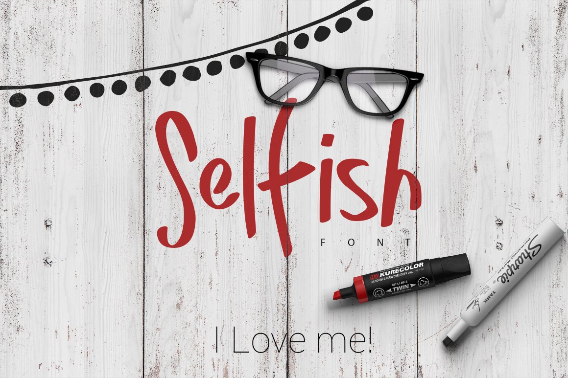 Selfish Font cover image.