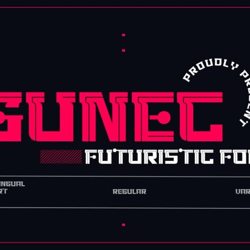 Gunec | Futuristic Font cover image.