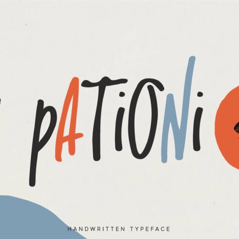 Pationi. Handwritten typeface cover image.