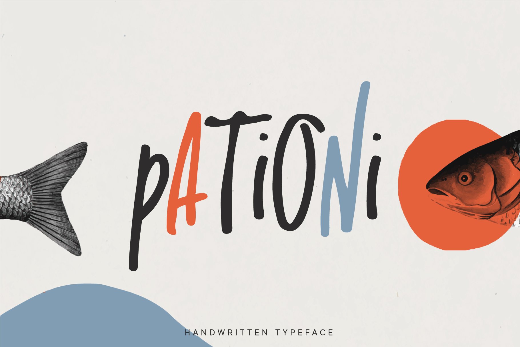 Pationi. Handwritten typeface cover image.