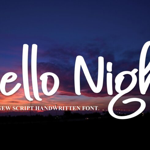 Hello Night | Script Font cover image.