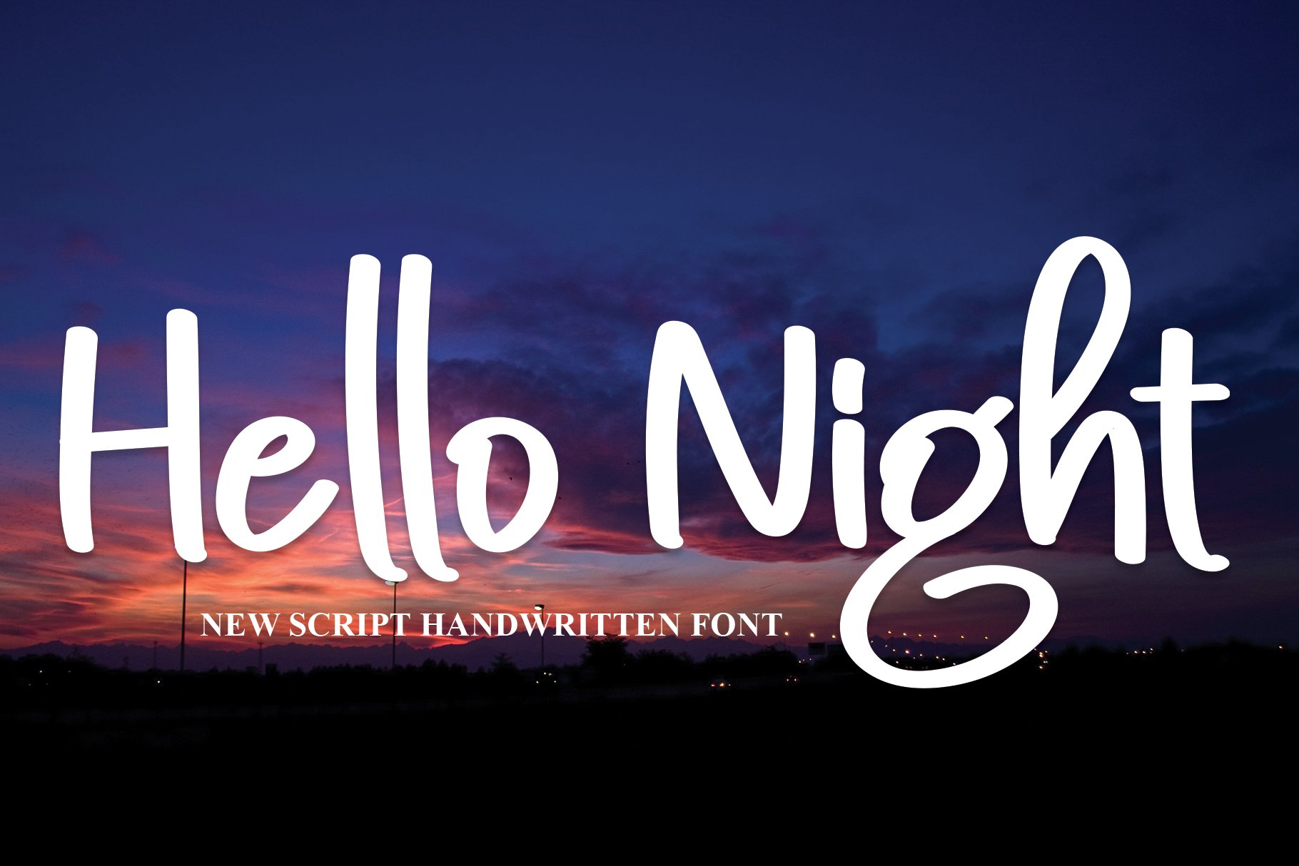 Hello Night | Script Font cover image.