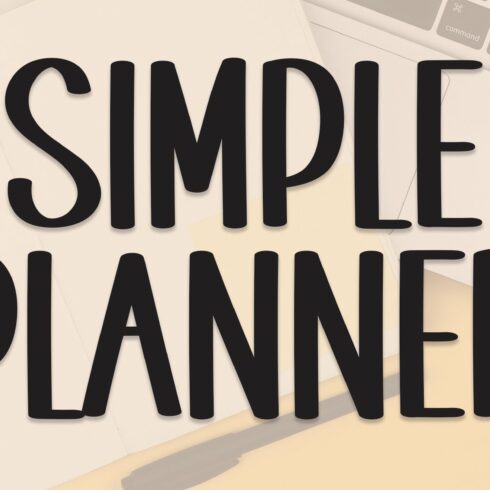 SIMPLE PLANNER | Script Font cover image.